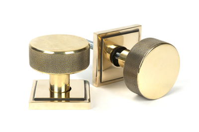 Aged Brass Brompton Mortice/Rim Knob Set
