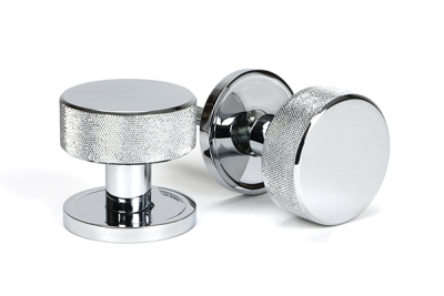 Polished Chrome Brompton Mortice/Rim Knob Set