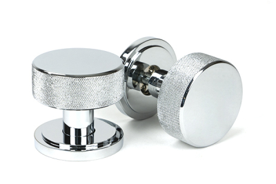 Polished Chrome Brompton Mortice/Rim Knob Set