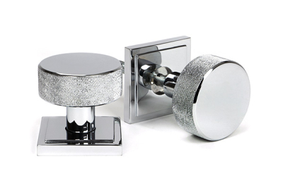Polished Chrome Brompton Mortice/Rim Knob Set