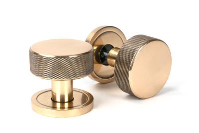 Polished Bronze Brompton Mortice/Rim Knob Set
