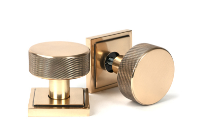 Polished Bronze Brompton Mortice/Rim Knob Set