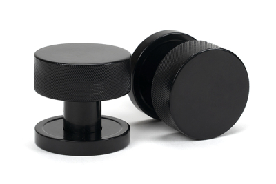 Black Brompton Mortice/Rim Knob Set