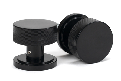 Black Brompton Mortice/Rim Knob Set