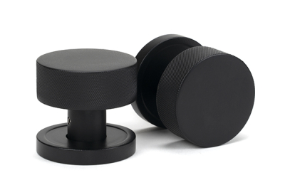 Matt Black Brompton Mortice/Rim Knob Set