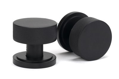 Matt Black Brompton Mortice/Rim Knob Set