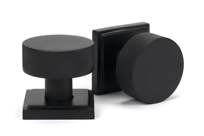 Matt Black Brompton Mortice/Rim Knob Set