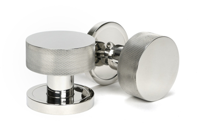 Polished Marine SS (316) Brompton Mortice/Rim Knob Set