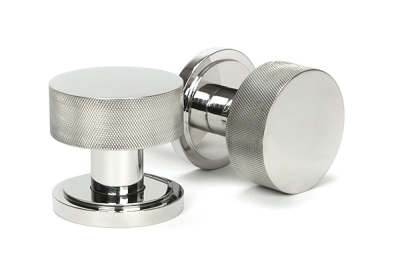 Polished Marine SS (316) Brompton Mortice/Rim Knob Set