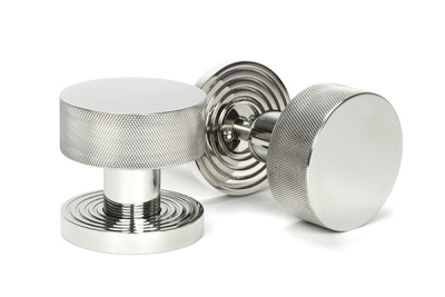 Polished Marine SS (316) Brompton Mortice/Rim Knob Set
