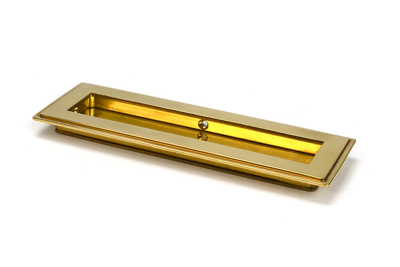 Polished Brass Art Deco Rectangular Pull