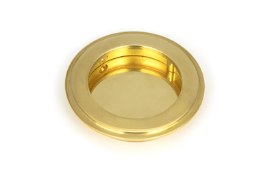 Polished Brass Art Deco Round Pull