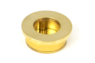 Polished Brass Round Finger Edge Pull