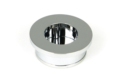 Polished Chrome Round Finger Edge Pull