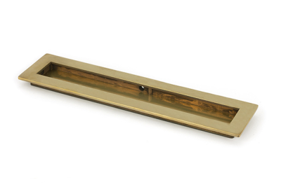 Aged Brass Plain Rectangular Pull