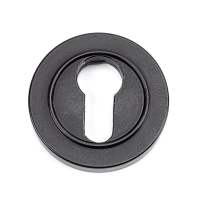 Matt Black Round Euro Escutcheon