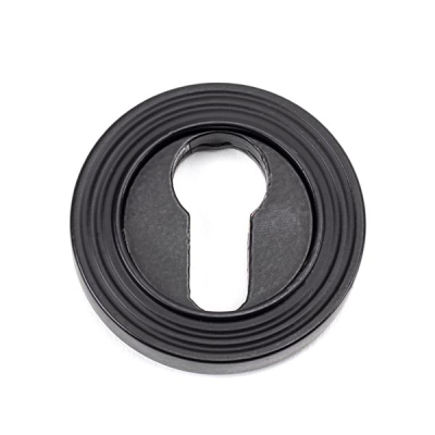 Matt Black Round Euro Escutcheon