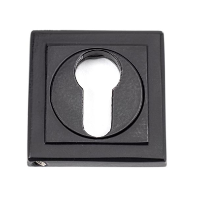 Matt Black Round Euro Escutcheon