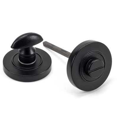 Matt Black Round Thumbturn Set