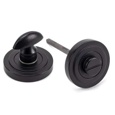 Matt Black Round Thumbturn Set