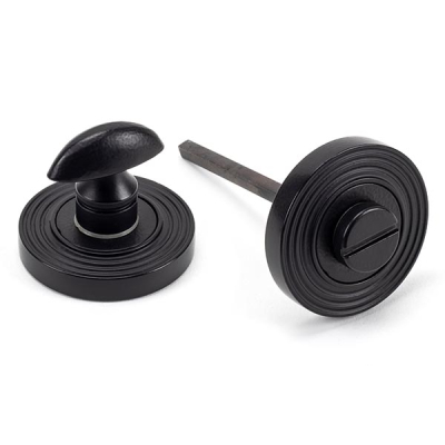 Matt Black Round Thumbturn Set