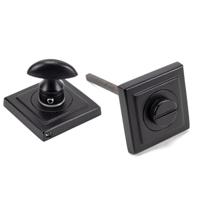 Matt Black Round Thumbturn Set