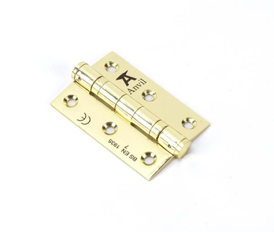 Polished Brass Ball Bearing Butt Hinge (pair) SS