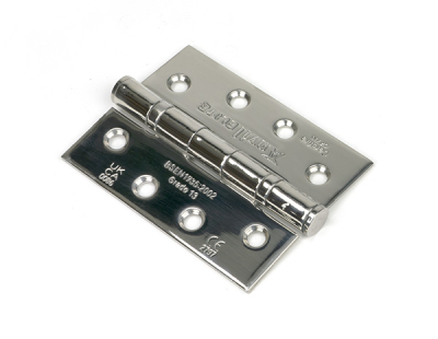 Polished Stainless Steel Ball Bearing Butt Hinge (pair) SS