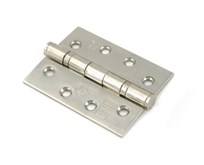 Polished Nickel Ball Bearing Butt Hinge (pair) SS