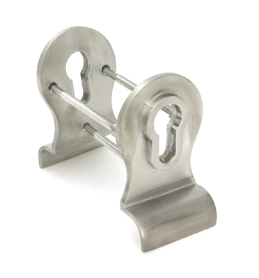 Satin Marine SS (316) 50mm Euro Door Pull (Back to Back Fixings)