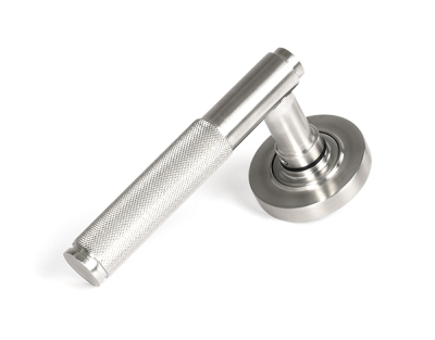 Satin Marine SS (316) Brompton Lever on Rose Set (Sprung)