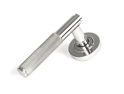 Polished Marine SS (316) Brompton Lever on Rose Set (Sprung)