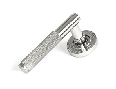 Polished Marine SS (316) Brompton Lever on Rose Set (Sprung)