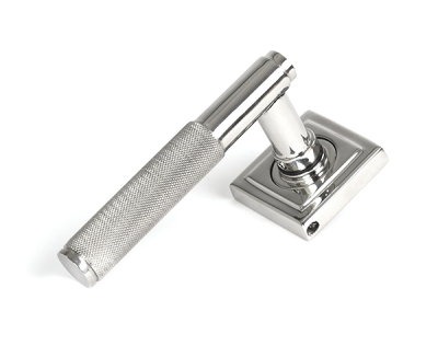 Polished Marine SS (316) Brompton Lever on Rose Set (Sprung)