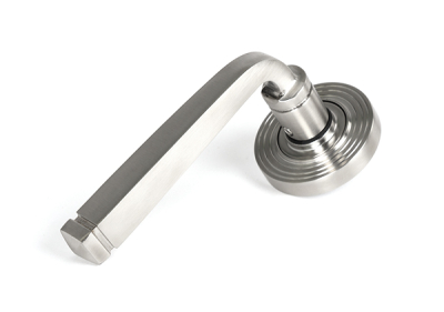 Satin Marine SS (316) Avon Round Lever on Rose Set (Sprung)