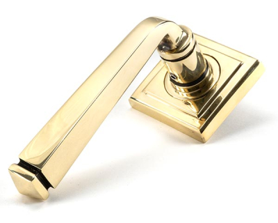 Aged Brass Avon Round Lever on Rose Set (Unsprung)