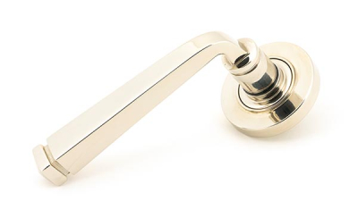Polished Nickel Avon Round Lever on Rose Set (Unsprung)