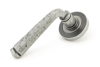 Pewter Patina Avon Round Lever on Rose Set (Unsprung)