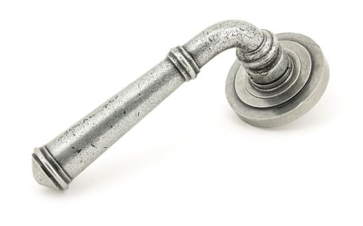 Pewter Patina Regency Lever on Rose Set (Unsprung)