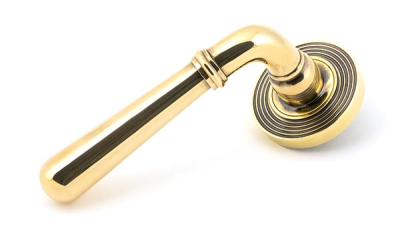Aged Brass Newbury Lever on Rose Set (Unsprung)