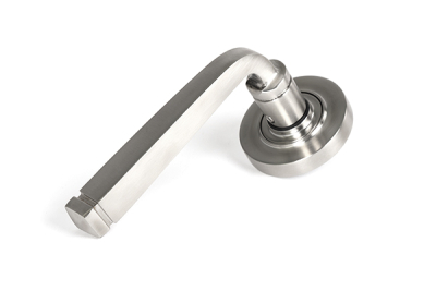 Satin Marine SS (316) Avon Round Lever on Rose Set (Unsprung)