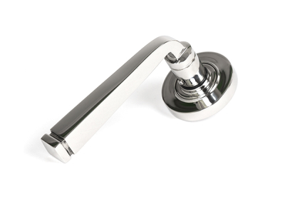 Polished Marine SS (316) Avon Round Lever on Rose Set (Unsprung)