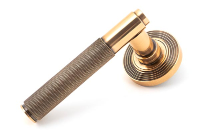 Polished Bronze Brompton Lever on Rose Set (Unsprung)