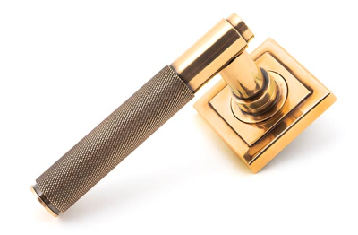 Polished Bronze Brompton Lever on Rose Set (Unsprung)