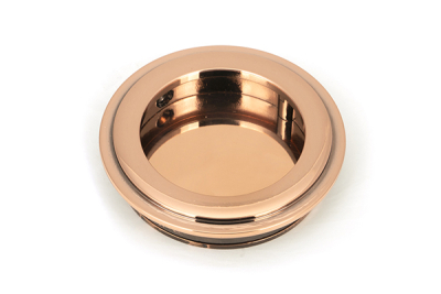 Polished Bronze Art Deco Round Pull