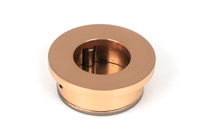 Polished Bronze Round Finger Edge Pull