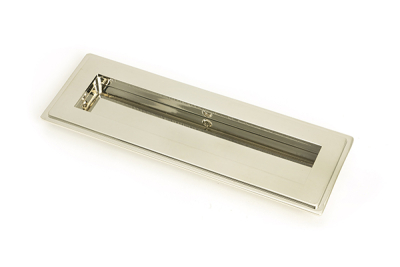 Polished Nickel Art Deco Rectangular Pull