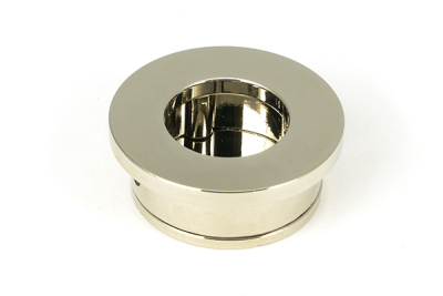 Polished Nickel Round Finger Edge Pull