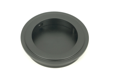 Matt Black Art Deco Round Pull