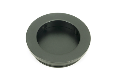 Matt Black Plain Round Pull